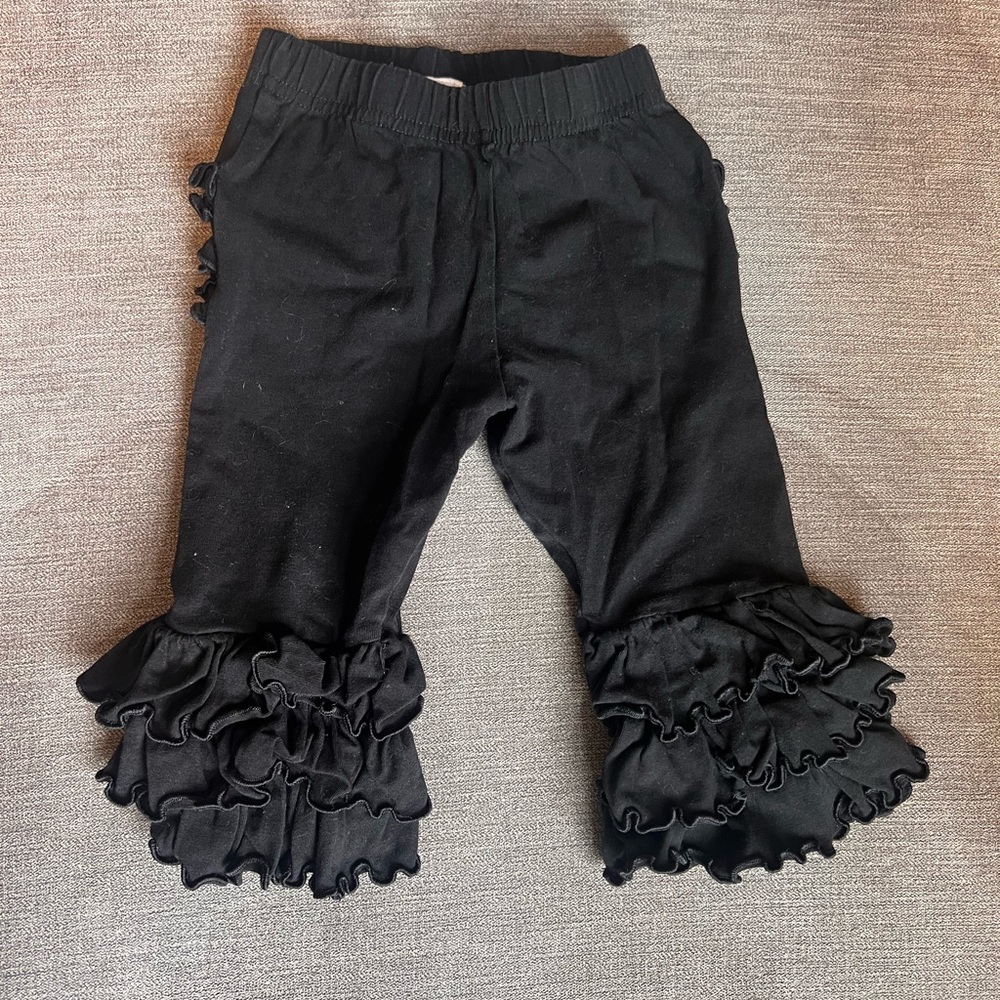 Black Ruffle Pants for Kids